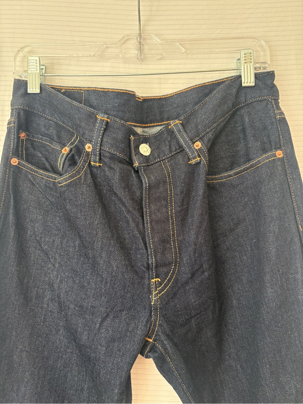 BUCK MASON RAW JAPANESE SELVEDGE FULL SADDLE JEAN 5 pockets Classic fit NEW - Picture 4 of 10